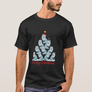 Camiseta Santa Hat Ugly Xmas Engraçado Ártico Fox Natal Tre