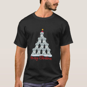 Camiseta Santa Hat Ugly Xmas Engraçado Cachorro Maltês Nata
