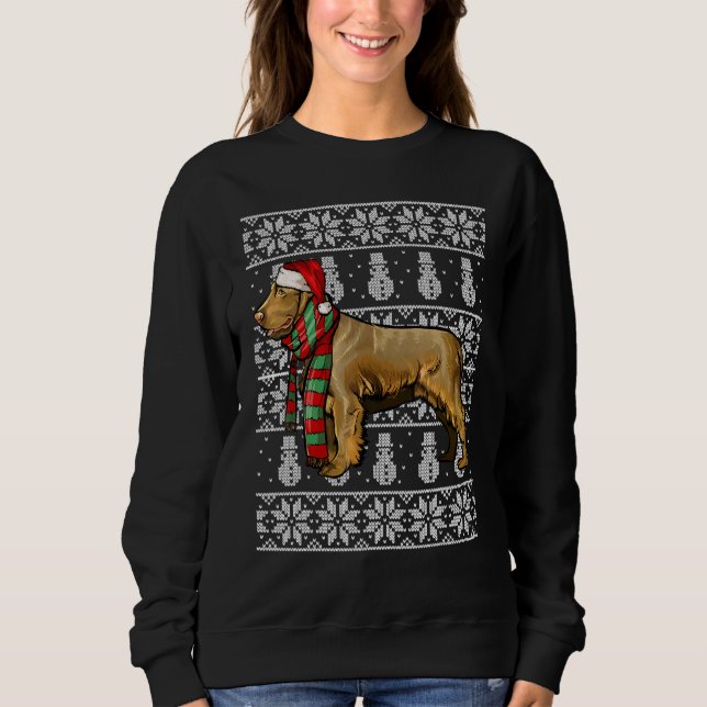 Camiseta Santa Hat Xmas Boykin Spaniel Ugly Natal (Frente)