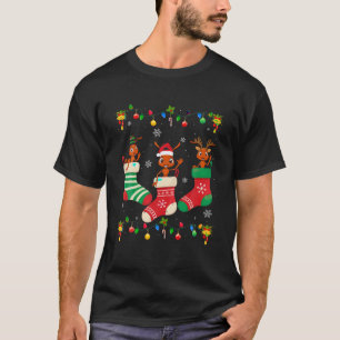 Camiseta Santa Hat Xmas, Engraçado, três formigas no Natal