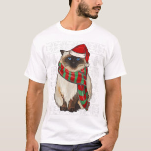 Camiseta Santa Hat Xmas Himalaia Gato Feio Chris