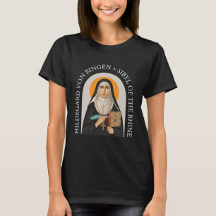 Camiseta Santa Hildegarda de Bingen Freira Mística Católica