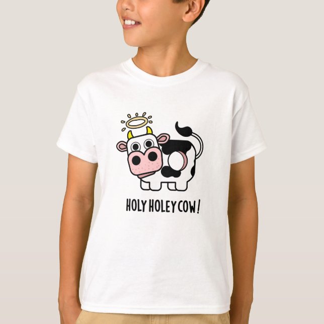 Camiseta Santa Holey Cow Funny Animal Pun (Frente)