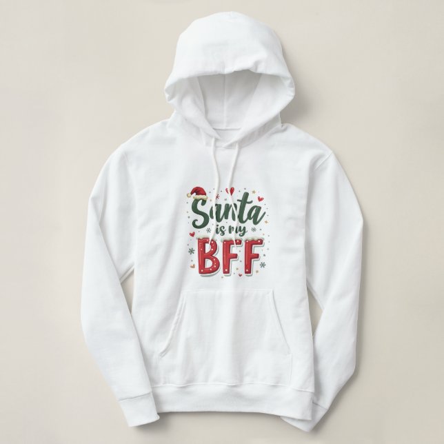 Camiseta Santa Is My BFF Funny Christmas (Frente do Design)