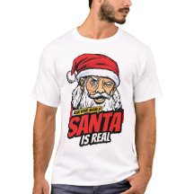 Santa Is Real – Ask Your Mom Pop Art Winking Santa