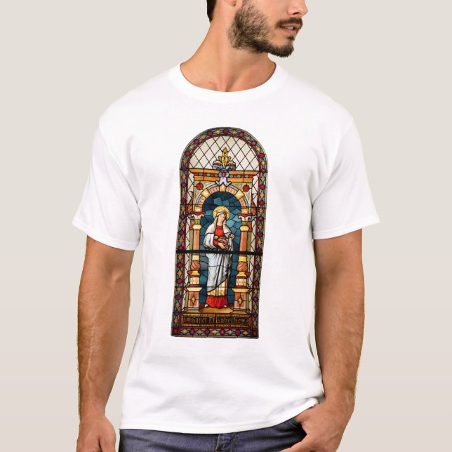 Camiseta Santa Isabel da Hungria Arte Medieval Premium (Frente)