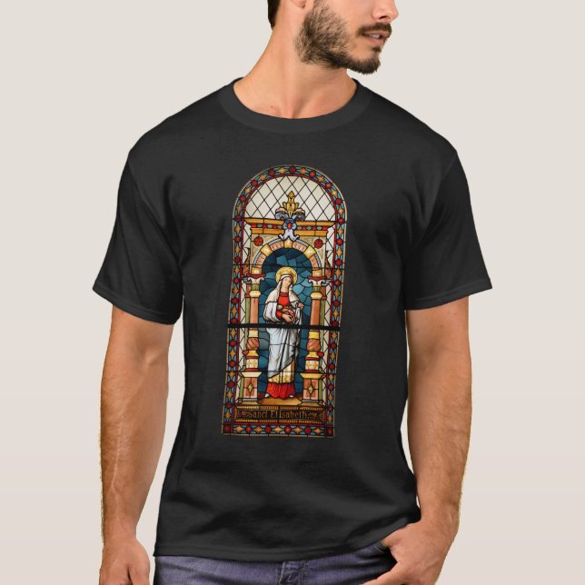 Camiseta Santa Isabel da Hungria Arte Medieval Premium (Frente)