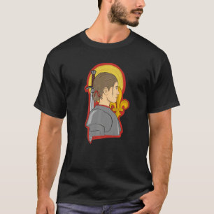 Camiseta Santa Joana D'Arc Não Tenho Medo Eu Nasci Para Faz