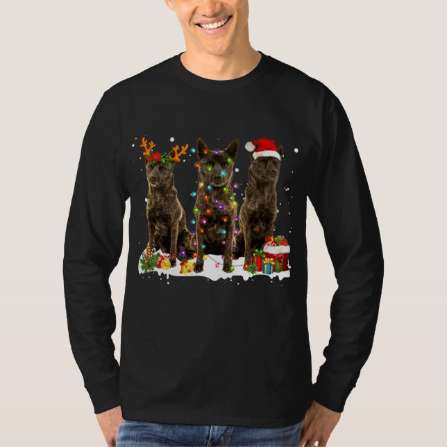 Camiseta Santa Kai Ken Dog Gorgeous Reindeer Christmas (Frente)