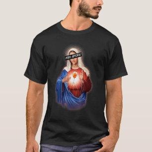 Camiseta Santa Madre Aperoli Maria Segurando um Vinho