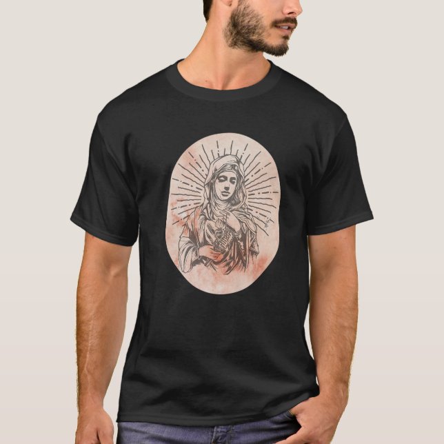 Camiseta Santa Mãe De Deus Cantor Músico (Frente)