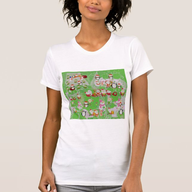 Camiseta Santa Magical Green New Year  (Frente)