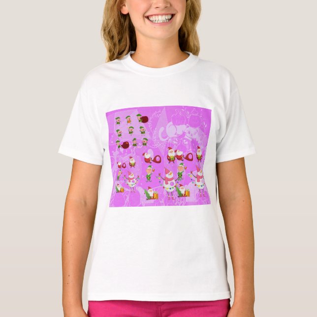 Camiseta Santa Magical Pink New Year  (Frente)