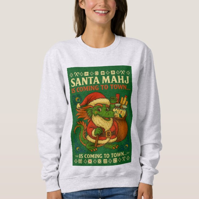 Camiseta Santa Mahj Ugly Sweater Sweatshirt (Frente)