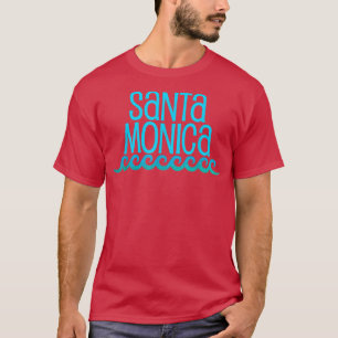 Camiseta Santa Monica Beach Surf Waves Travel Gift Tee