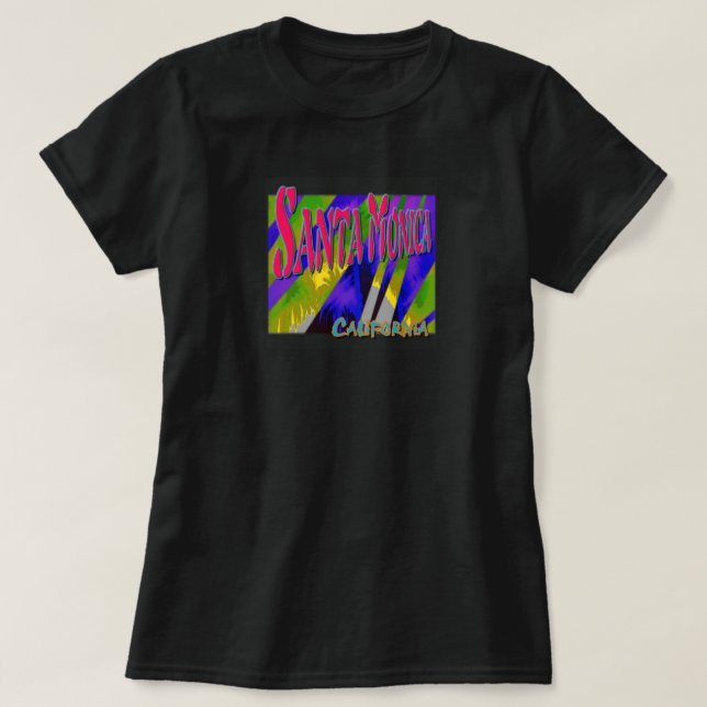 Camiseta "Santa Monica Night Palms" (Frente do Design)