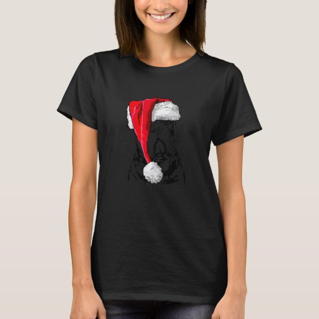 Camiseta Santa Olde English Bulldog Christmas dog mom dog (Frente)