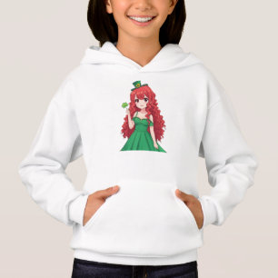Camiseta Santa Patrick é fofo, moça de anime irlandesa