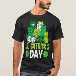 Camiseta Santa Patricks Dia dos Carrinhos Santo dos Gatos