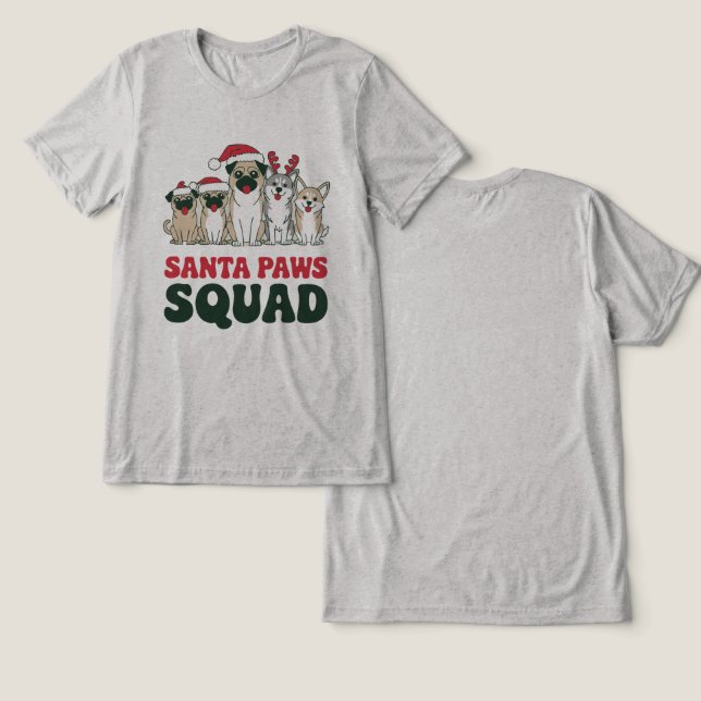 Camiseta Santa Paws Squad Tee (Design Frente e Verso)