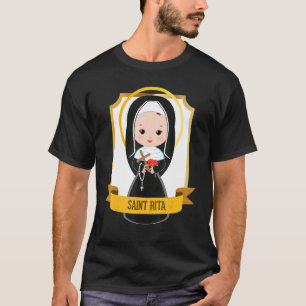 Camiseta Santa Rita de Cássia Oração Católica Santa Padroei