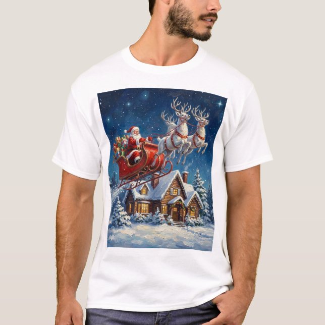 Camiseta Santa’s Flight – A Starry Christmas Delivery (Frente)