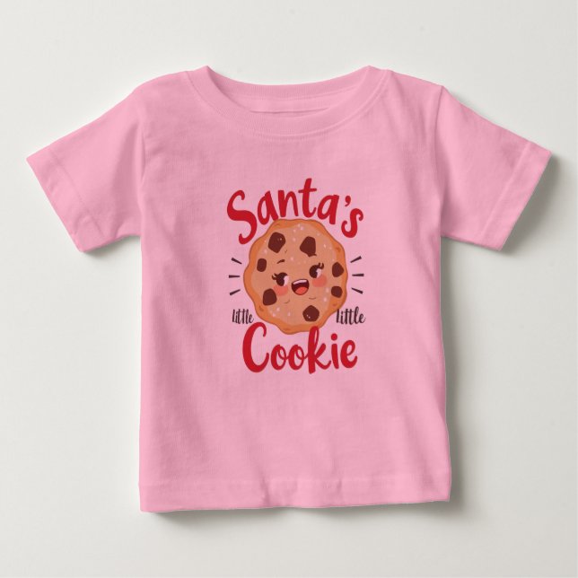 Camiseta Santa’s Little Cookie Baby Shirt | Cute Christmas  (Frente)