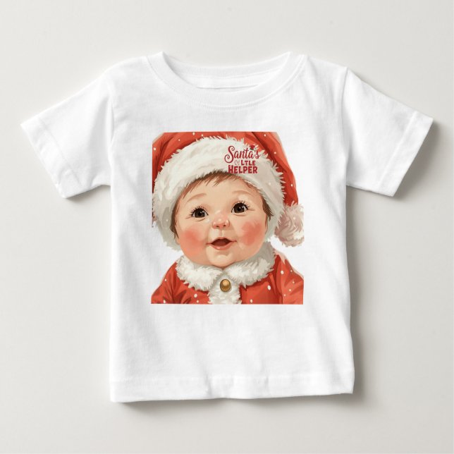 Camiseta Santa’s Little Helper Baby Shirt | Cute Christmas (Frente)