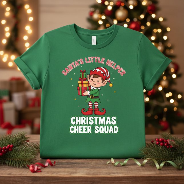 Camiseta Santa’s Little Helper Christmas Cheer Squad Funny  (Criador carregado)