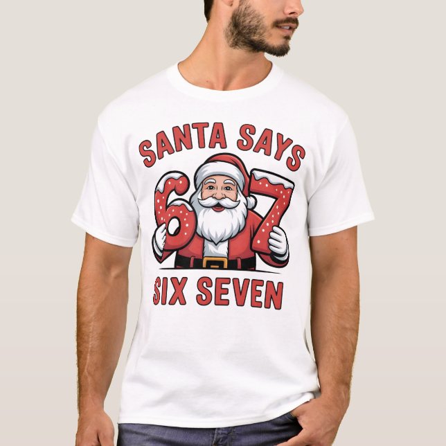 Camiseta santa says six seven (Frente)