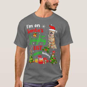 Camiseta Santa Shiba Inu I'm On Santa's Naughty List Xmas T