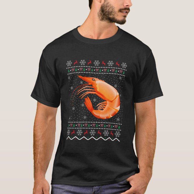 Camiseta Santa Shrimp Fish Ugly Shrimp (Frente)