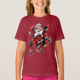 Camiseta Santa Skateboarding