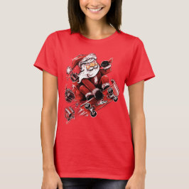 Camiseta Santa Skateboarding
