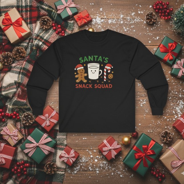 Camiseta Santa snack squad long sleeve (Criador carregado)