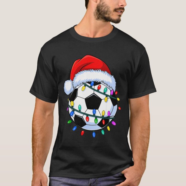 Camiseta Santa Soccer Ball Christmas Soccer  (Frente)