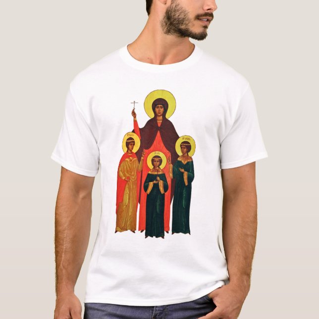 Camiseta Santa Sofia e suas Filhas as Virtudes Eternas (Frente)