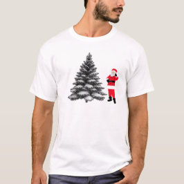 Camiseta Santa standing near pine tree