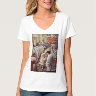 Camiseta Santa Teresinha Lançando Rosas Corpus Domini Arte