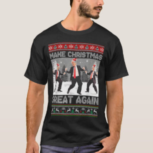 Camiseta Santa Trump Dança Faça O Natal Grande Novamente Fe