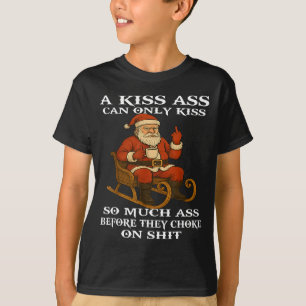 Camiseta Santa Um Beijo Só Pode Beijar Tanto Antes de Escol