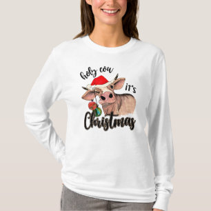 Camiseta *~* Santa Vaca É engraçado Enfeites de natal