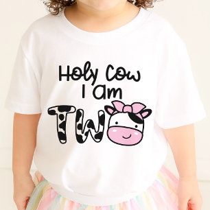 Camiseta Santa Vaca Sou Duas Garotas segundo aniversário T-