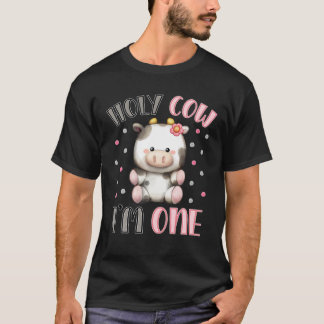 Camiseta Santa vaca, sou um primeiro aniversario de animais