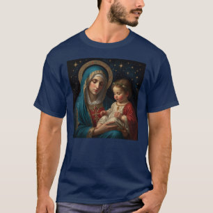 Camiseta Santa Virgem Maria e Jesus Natal