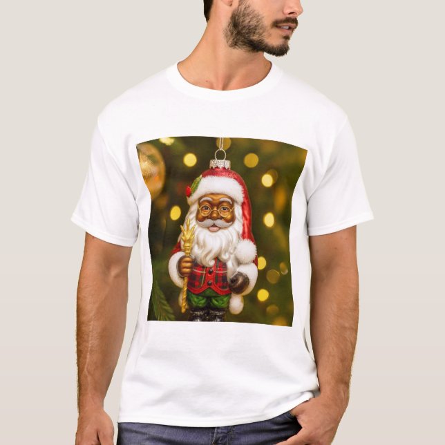 Camiseta Santa with Cookie Holiday Joy (Frente)