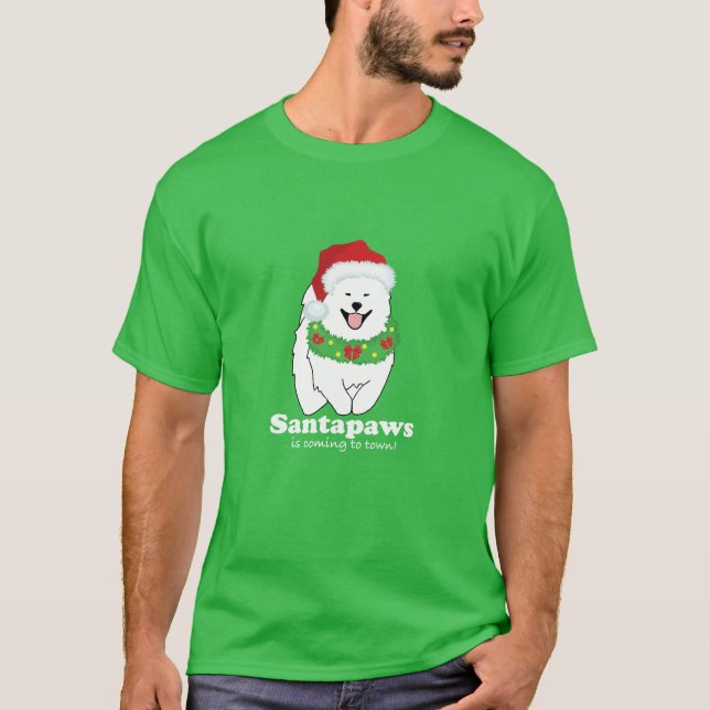 Camiseta Santapaws vem para a cidade GREEN (Frente)