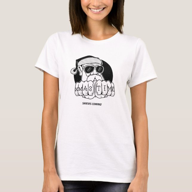 Camiseta Santa's coming (Frente)