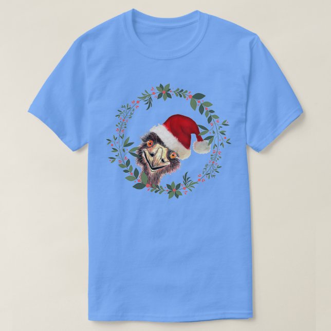 Camiseta Santas Emu a Aussie Christmas (Frente do Design)