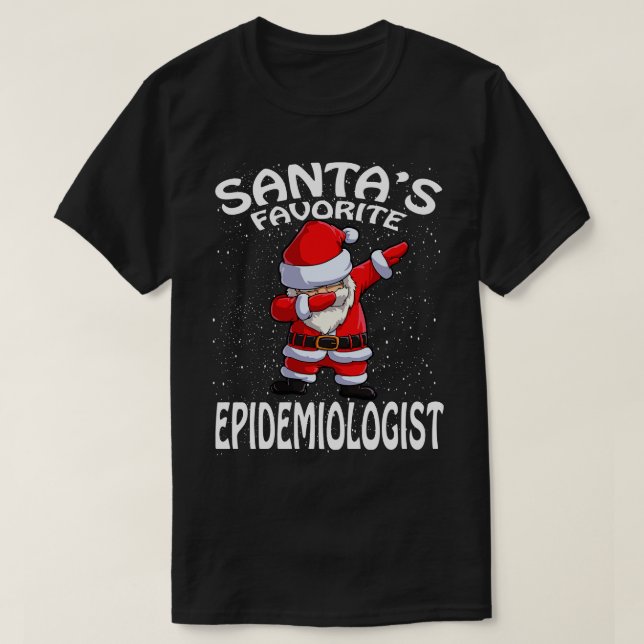 Camiseta Santas Favorita Epidemiologista Natal (Frente do Design)